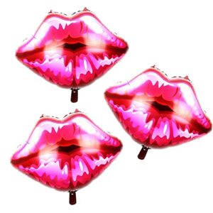 3pcs lips foil balloons,bachelorette bride to be engagement party decorations