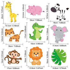 Blulu 30 Count Jungle Safari Animals Party Decorations Jungle Animals Hanging Swirl, Forest Theme Foil Swirls Ceiling for Safari Birthday Decorations Jungle Party Safari Baby Shower Decorations