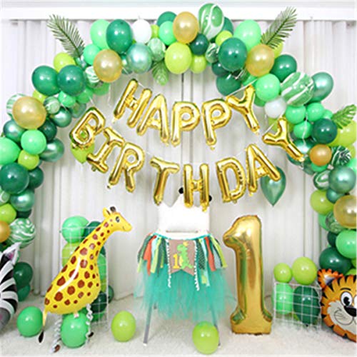 Dinosaur Party Supplies Decorations–Dinosaur Highchair Banner Baby Boy 1st Birthday High Chair Bunting Garland Decoration Wall Decor for Photo Booth Props,Happy Birthday Banner (New Dinosaur Green)