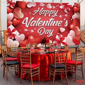 Xtralarge Happy Valentines Day Banner - 72x44 Inch | Valentines Day Backdrop, Valentines Day Decor for Office | Valentine Backdrop, Valentines Party Decorations | Valentines Backdrops for Photography