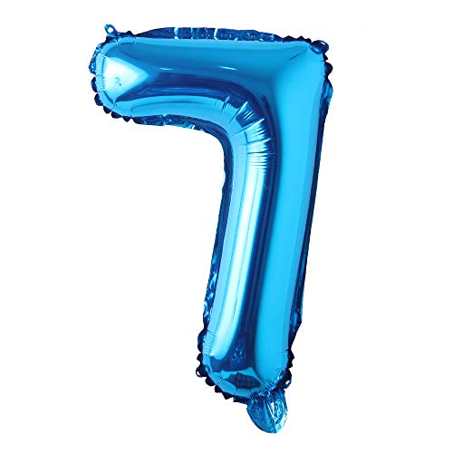 40 inch Blue Happy Birthday party balloons Wedding decorations ballon Alphabet Foil Letter Helium balloon kids baby shower supplies (40 INCH Pure Blue 7)