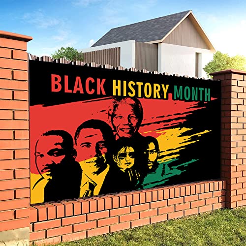 Black History Month Banner Backdrop Party Decorations - African BHM Worthwhile Commemoration National Black History Background Banner Decor Supplies