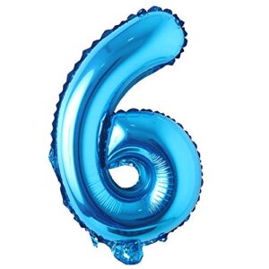40 inch blue happy birthday party balloons wedding decorations ballon alphabet foil letter helium balloon kids baby shower supplies (40 inch pure blue 6)