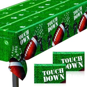 MATICAN Football Tablecloth, 2-Piece Football-Themed Tablecloths, Superbowl Party Decorations 2023, Football Party Supplies, 86.6 x 51.2 Inches