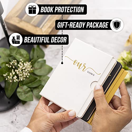 Prazoli Wedding Vow Books for Wedding Day Essentials, Cool Engagement Gifts for Couples, Wedding Registry Items, Supplies & Stuff, Mr and Mrs Gifts for Bride to Be, His and Hers Gifts Journal