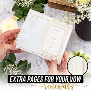 Prazoli Wedding Vow Books for Wedding Day Essentials, Cool Engagement Gifts for Couples, Wedding Registry Items, Supplies & Stuff, Mr and Mrs Gifts for Bride to Be, His and Hers Gifts Journal