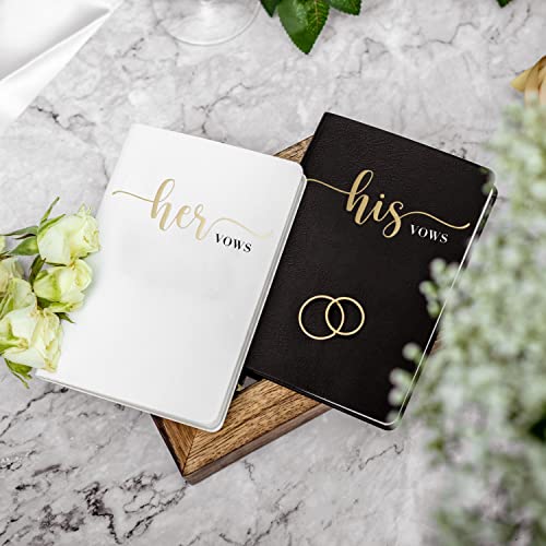 Prazoli Wedding Vow Books for Wedding Day Essentials, Cool Engagement Gifts for Couples, Wedding Registry Items, Supplies & Stuff, Mr and Mrs Gifts for Bride to Be, His and Hers Gifts Journal