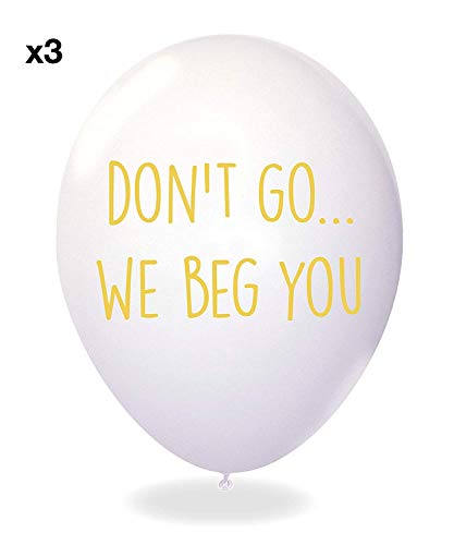 Office Leaver Going Away Funny Balloons - Pack of 12 Premium White And Black Balloons - Perfect For A Colleague Or Co-Worker