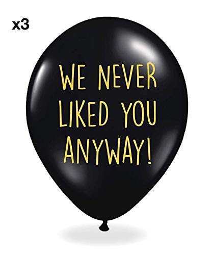 Office Leaver Going Away Funny Balloons - Pack of 12 Premium White And Black Balloons - Perfect For A Colleague Or Co-Worker