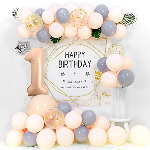 MJartoria 40 Inch Caramel Number 1 Balloons 0-9 Foil Balloon Large Digital Balloon for Birthday Party Wedding Anniversary Baby Shower Decorations