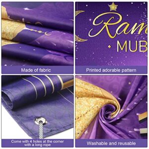 Ramadan Mubarak Backdrop Ramadan Decorations Eid Mubarak Backdrop Ramadan Kareem Banner Decorations Ramadan Photography Background for Ramadan Eid Al Fitr Party Supplies, 73 x 43 Inch