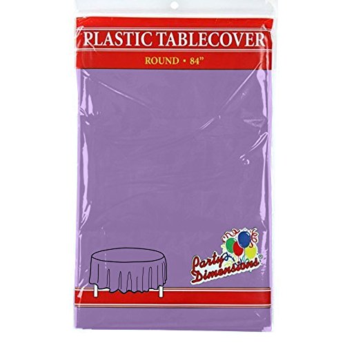 Hydrangea Round Plastic Tablecloth - 4 Pack - Premium Quality Disposable Party Table Covers for Parties and Events - 84” - By Party Dimensions