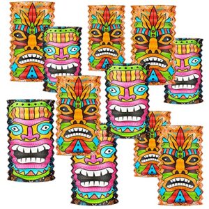hawaii party decorations paper lanterns luau tropical hanging supplies lanterns for birthday outdoor party baby shower home decoration (12 pieces,10 x 6.1 inch)