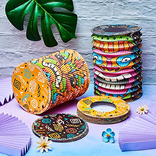 Hawaii Party Decorations Paper Lanterns Luau Tropical Hanging Supplies Lanterns for Birthday Outdoor Party Baby Shower Home Decoration (12 Pieces,10 x 6.1 Inch)