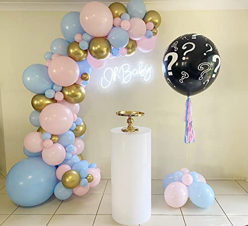 AJOYEGG Baby Blue Balloons Macaron Light Blue Balloon 100pcs 5+12+18Inch, Pastel Blue Party Balloons Garland Kit for Birthday Baby Shower Gender Reveal Wedding Bridal Shower Decoration