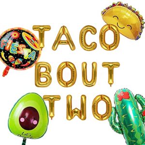 laventy 5 pcs taco bout two balloons taco bout two decoration taco twosday decoration taco twosday balloons for cinco de mayo fiesta decorations