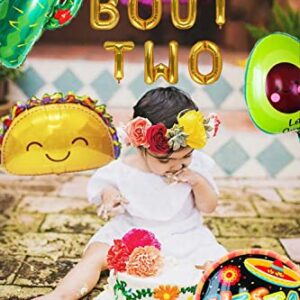 LaVenty 5 PCS Taco Bout Two Balloons Taco Bout Two Decoration Taco Twosday Decoration Taco Twosday Balloons for Cinco de Mayo Fiesta Decorations