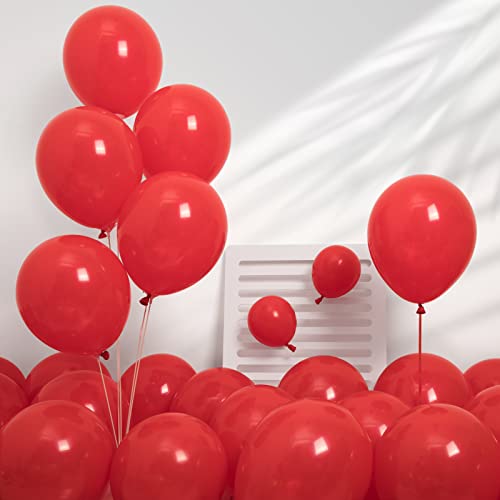 Ponamfo Red Balloon Arch Kit - 120Pcs 18"+12"+10"+5" Red Mette Balloons Garland Kit Different Size as Birthday Party Balloons Gender Reveal Balloons Baby Shower Balloons Wedding Anniversary