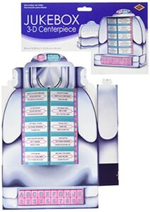 beistle 54804 50’s jukebox tabletop decoration-1 pc, one size, multicolored