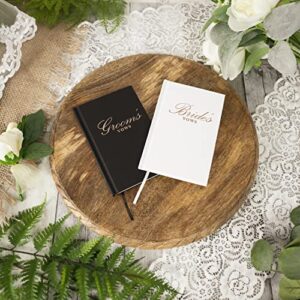 AERAI GROUP Vow Books, Wedding Vows Book - Bride and Groom Vow Book for Wedding - Wedding Booklets Black and Gold - Vow Journal 5.5 x 3.9 In with Box - Wedding Notebook - Bridal Shower & Vow Renewal