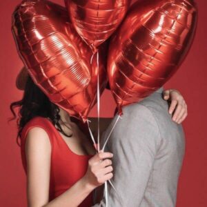 Heart Love Foil Balloon 18 inch, Helium Support Valentines Day Wedding Bridal Engagement Party Anniversary Decorations (10 pcs 18")