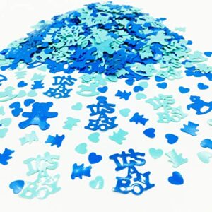 gender reveal party supplies blue confetti sprinkles for funny baby shower pinata party decoration-“it’s a boy” bear horse heart 1.5oz