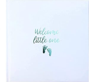 funny party pieces baby shower guest book – welcome little one – baby book keepsake memory idea for the mummy to be