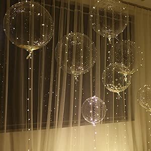 Light up led balloons , Wedding Decorations 10 set warm white 15pcs Transparent Light Balloons Great For Banquets, Outdoor and Indoor Parties, Anniversary, House Party, Family Reunion, Birthday and Event Centerpieces (warn white) (20 inch--10 set)