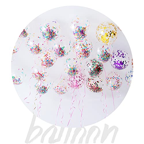 50Pcs Party Balloons Sprinkles Confetti Balloon Pack, Ice Cream Sprinkle Balloons for Birthday Party Decoration, Wedding, Baby Shower, etc.