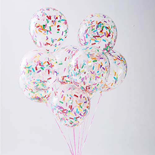50Pcs Party Balloons Sprinkles Confetti Balloon Pack, Ice Cream Sprinkle Balloons for Birthday Party Decoration, Wedding, Baby Shower, etc.