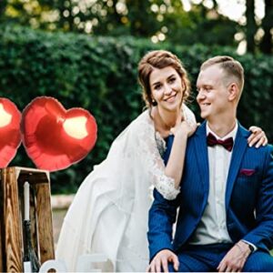 32Inch Red Heart Shape Foil Balloons.Wedding Anniversary Bridal Shower Marriage Engagement Party Supplies 2Pcs