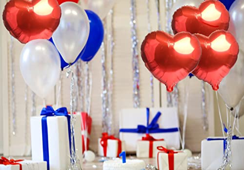 32Inch Red Heart Shape Foil Balloons.Wedding Anniversary Bridal Shower Marriage Engagement Party Supplies 2Pcs