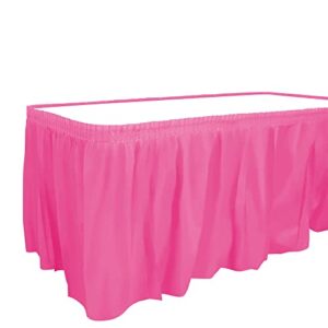 plastic table skirt, 29 inches by 14 feet | party dimensions | hot pink