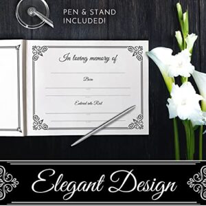 in Loving Memory Funeral Guest Book,Design Funeral Guestbook with Pen, Memorial Service Guest Book, Memorial Guest Book, Memorial Book, Funeral Book, Signature Book, Funeral Book Guest… (FGB001)