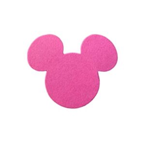 100 Pieces 2inch Minnie head inspired confetti Boy or Girl Baby Shower Mouse Confetti First Birthday Supplies Decorations Table Decor (Hot Pink Black White)