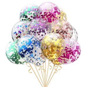 multicolor confetti balloons – 12 inch latex balloons wedding birthday baby shower christmas party supplies decorations 32 pcs