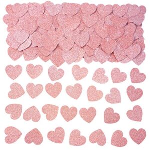 rose gold wedding party love heart table confetti – valentines party table scatter confetti bridal shower engagement bachelorette party favors confetti decorations, 200pc