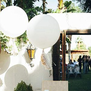 36 Inch Giant Balloons White Balloons(Premium Helium Quality), 6 Pack 36'' Large Latex Balloons for Photo Shoot/Birthday/Wedding Party/Festivals/Event Decorations …