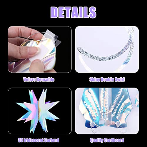 29PCS Iridescent Party Decoration Kit, 3D Galaxy Holographic Euphoria Theme Party Euphoria Party Decorations for Birthday Party Theme Party Baby Shower Wedding Celebration