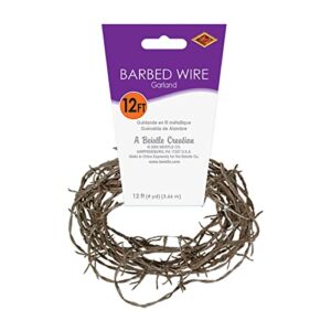 Beistle Rusty Barbed Wire Garland, 12-Feet