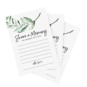 bliss collections share a memory cards, rustic greenery, cards for weddings, showers, birthdays, celebration of life, funeral, retirement, going away and graduation memories, 4″x6″ (pack of 50)