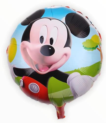 Mickey Mouse Theme Party Balloons - Mickey Balloon Set Baby Shower - Jumbo Mickey Body Small Heads - Mickey Mouse Balloons Birthday Decorations - Combined Bundle with RIbbon by Jolly Jon