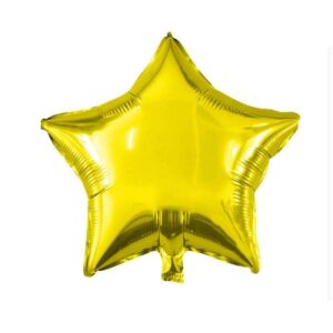 aimtohome 36″ star shape foil mylar balloons, 5pcs gold pentagram balloon for birthday party & wedding decoration