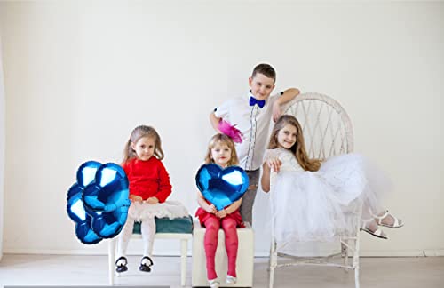 10 Pcs Blue Heart-Shaped Balloon 18 Inch Foil Balloon Mylar Balloon Happy Birthday Balloons Banner