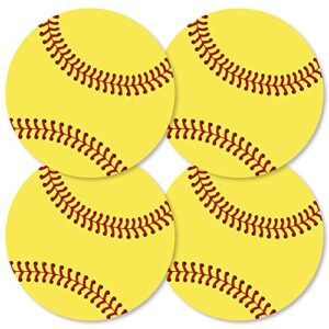 grand slam – fastpitch softball – decorations diy baby shower or birthday party essentials – set of 20