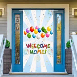 labakita welcome home door banner,welcome home door cover, housewarming patriotic military decorations, family party supplies, welcome back photo props