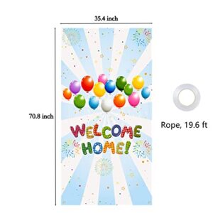 Labakita Welcome Home Door Banner,Welcome Home Door Cover, Housewarming Patriotic Military Decorations, Family Party Supplies, Welcome Back Photo Props