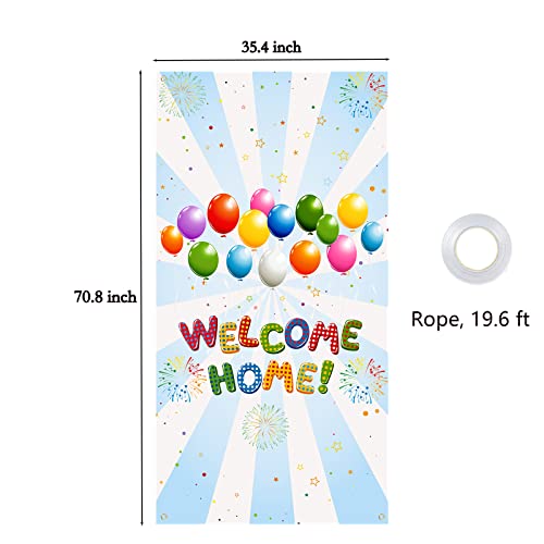 Labakita Welcome Home Door Banner,Welcome Home Door Cover, Housewarming Patriotic Military Decorations, Family Party Supplies, Welcome Back Photo Props