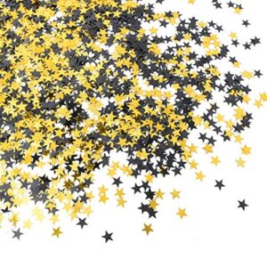 star confetti black gold shiny table confetti for wedding party holiday seasons decorations diy crafts 50g (about 4100 pcs)