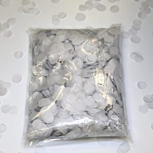 Ultimate Confetti 30,000 Pieces of 1" White Biodegradable Tissue Circle Confetti (1lb) Perfect for Weddings-Decorations-Balloons-NYE-Parties